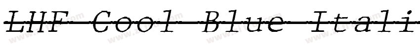 LHF Cool Blue Itali字体转换